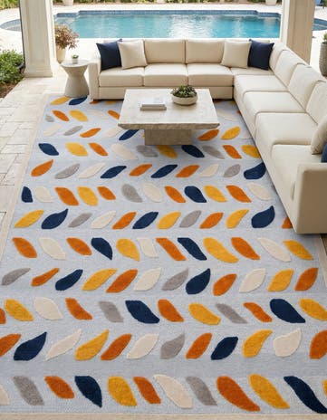 Gray Easy-Clean Aruba Indoor / Outdoor Rug