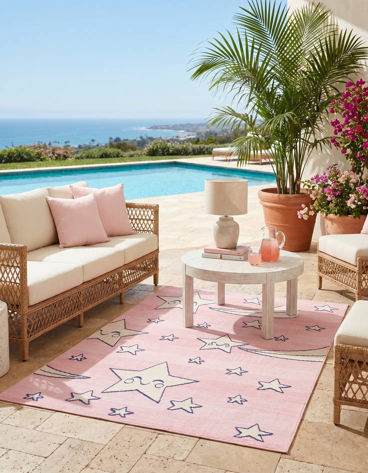 Detail image of 5' 3 x 7' 7 Easy-Clean Indoor / Outdoor Rug