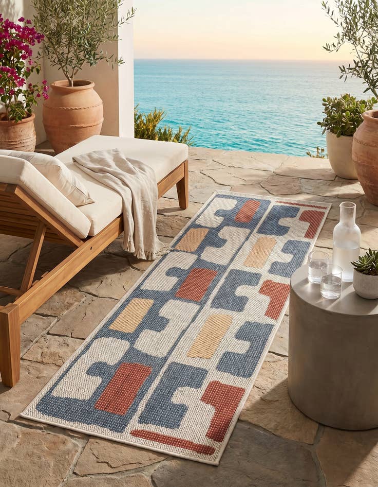 Detail image of 2' x 5' 1 Easy-Clean Baja Indoor / Outdoor Runner Rug