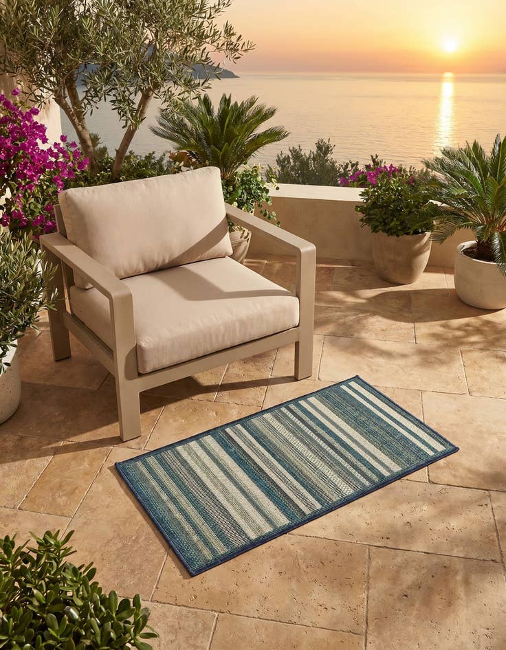Detail image of 2' x 4' Easy-Clean Baja Indoor / Outdoor Runner Rug