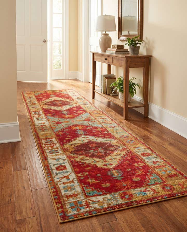 2' x 8' Easy-Clean Traditional Indoor / Outdoor Runner Rug