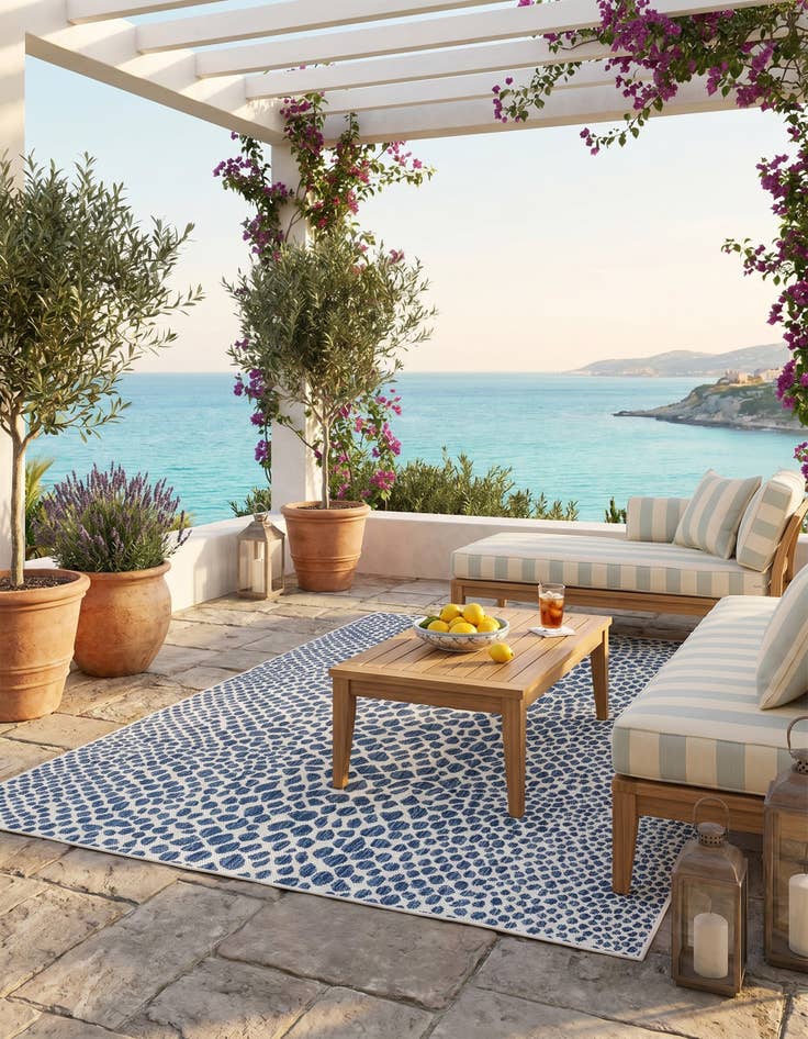 Detail image of 5' 3 x 8' Easy-Clean Jill Zarin Cape Town Indoor / Outdoor Rug