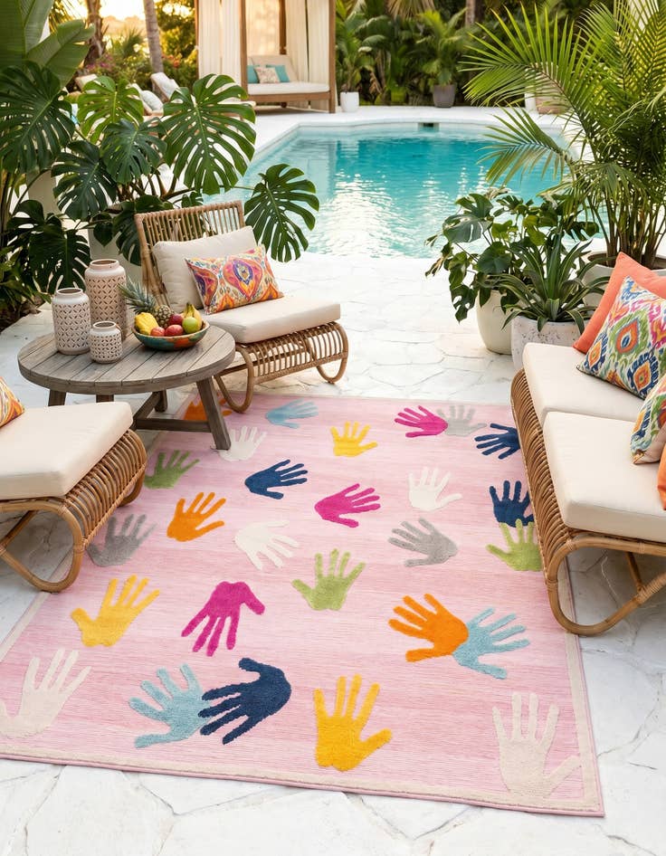 Detail image of 5' 3 x 7' 7 Easy-Clean Indoor / Outdoor Rug