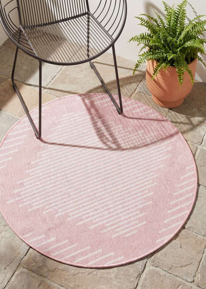 3' x 3' Easy-Clean Modern Indoor / Outdoor Round Rug