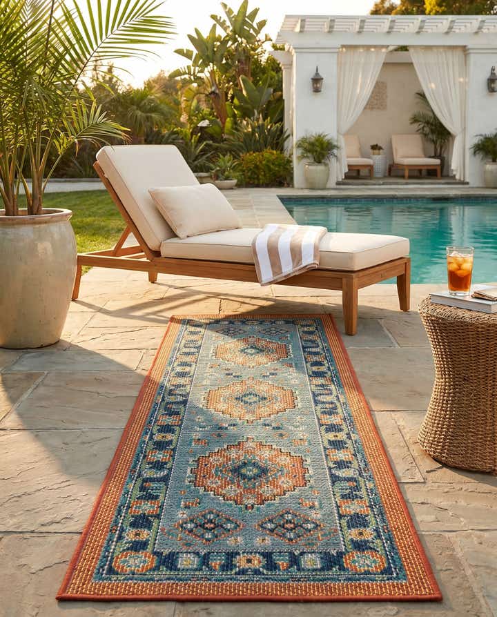 2' x 6' Easy-Clean Baja Indoor / Outdoor Runner Rug
