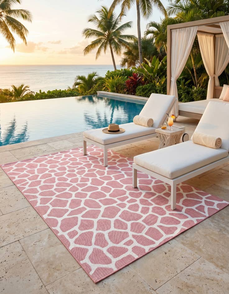 Detail image of 5' 3 x 8' Easy-Clean Safari Indoor / Outdoor Rug