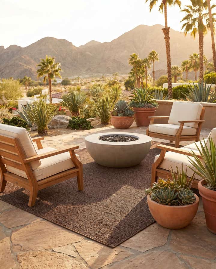 5' 3 x 8' Easy-Clean Modern Indoor / Outdoor Rug