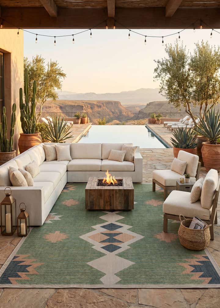 10' x 13' Easy-Clean Baja Indoor / Outdoor Rug