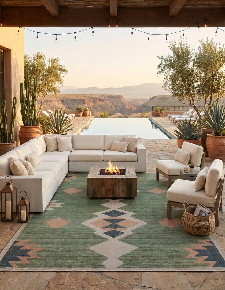 Detail image of 10' x 13' Easy-Clean Baja Indoor / Outdoor Rug