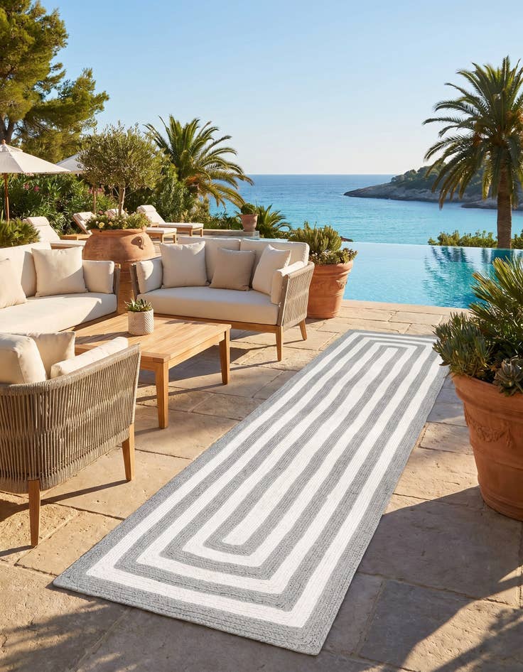 Detail image of 2' x 8' Easy-Clean Eco Verse Washable Indoor / Outdoor Runner Rug