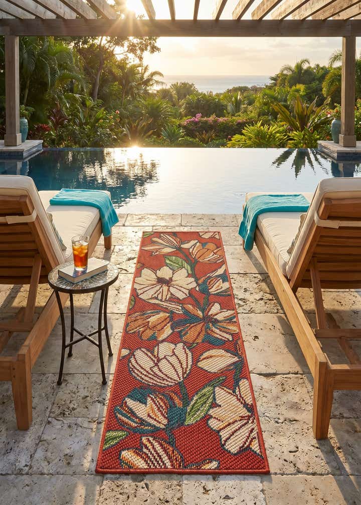2' x 6' Easy-Clean Baja Indoor / Outdoor Runner Rug