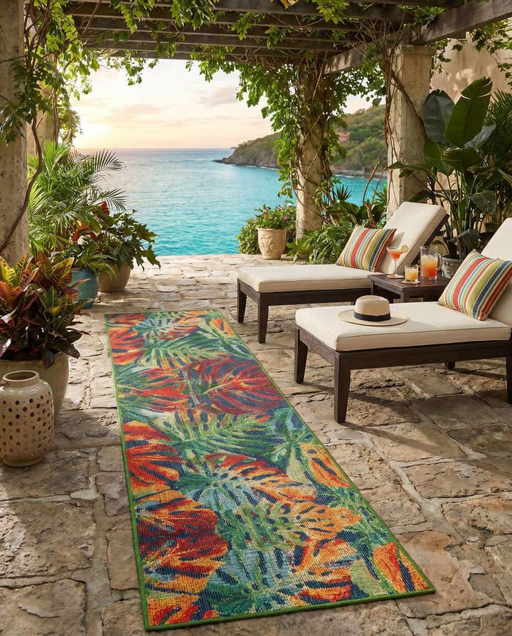 2' 7 x 10' Easy-Clean Baja Indoor / Outdoor Runner Rug