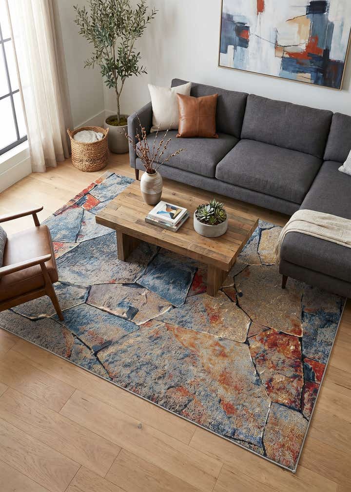 5' x 7' Easy-Clean Modern Indoor / Outdoor Rug