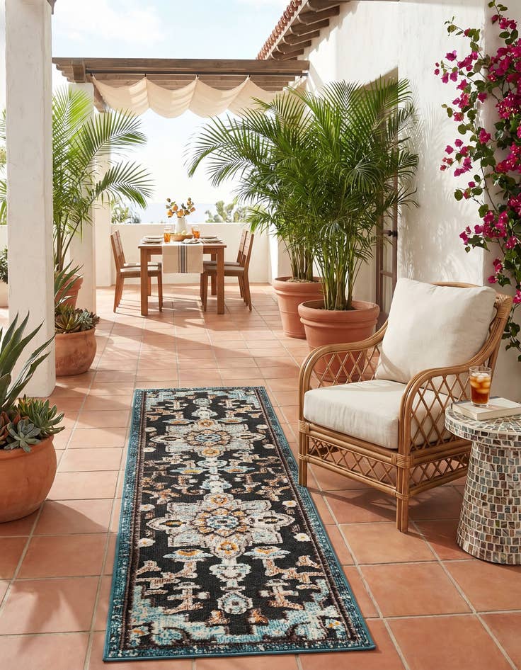 Detail image of 2' x 8' Easy-Clean Casablanca Indoor / Outdoor Runner Rug
