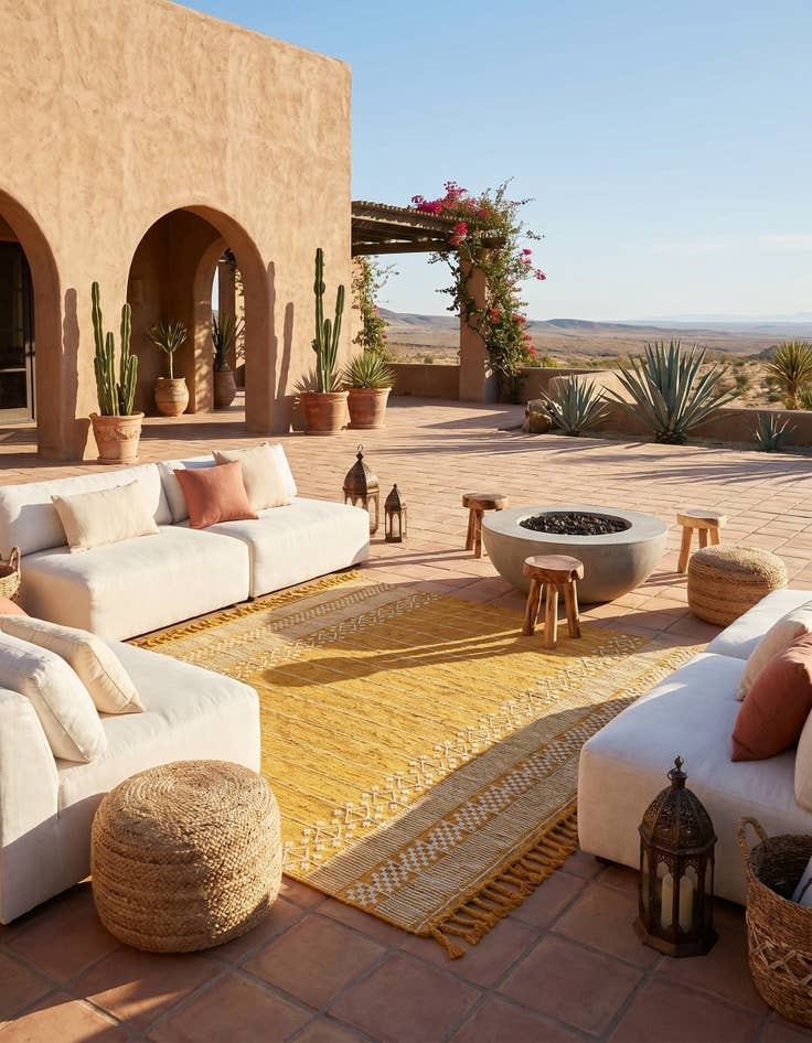 Detail image of 7' 10 x 10' Easy-Clean Eco Bohemian Indoor / Outdoor Rug