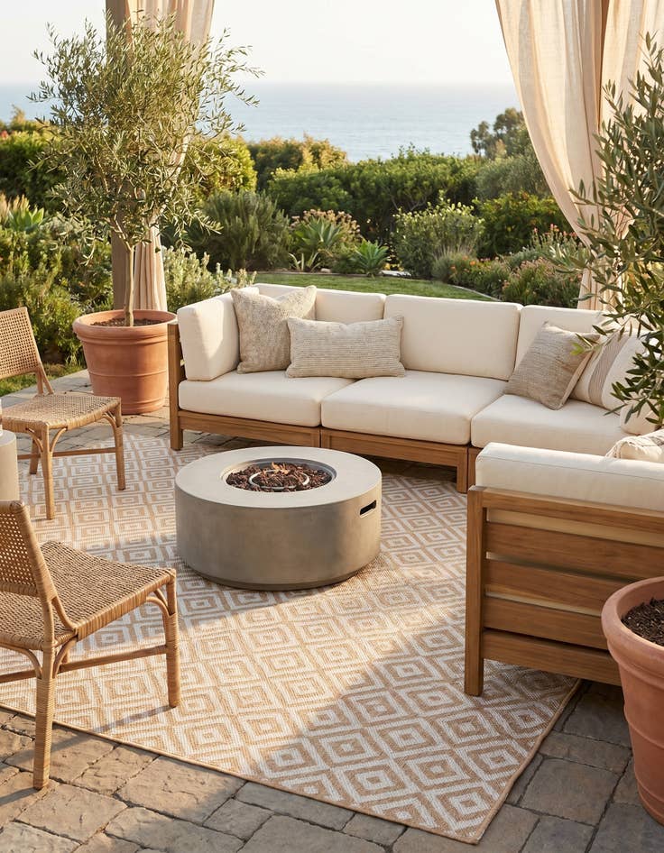 Detail image of 5' 3 x 8' Easy-Clean Jill Zarin Costa Rica Indoor / Outdoor Rug