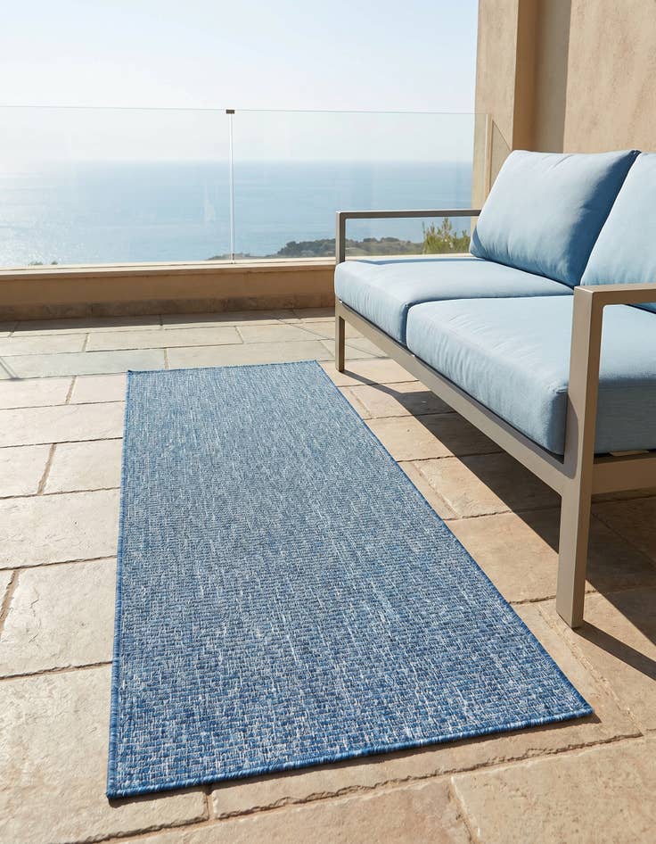 Detail image of 2' x 5' Easy-Clean Solid Indoor / Outdoor Runner Rug