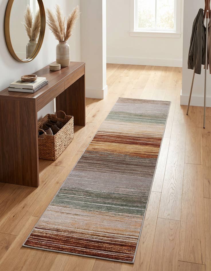 Detail image of 2' 7 x 10' Easy-Clean Modern Indoor / Outdoor Runner Rug