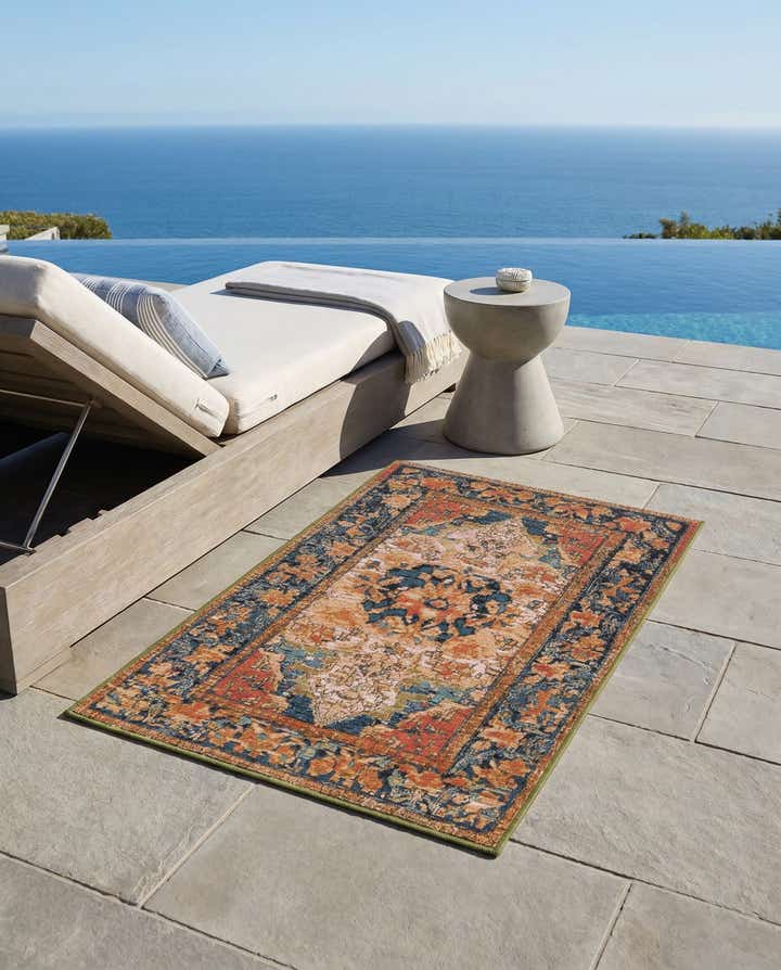 2' x 3' Easy-Clean Traditional Indoor / Outdoor Rug