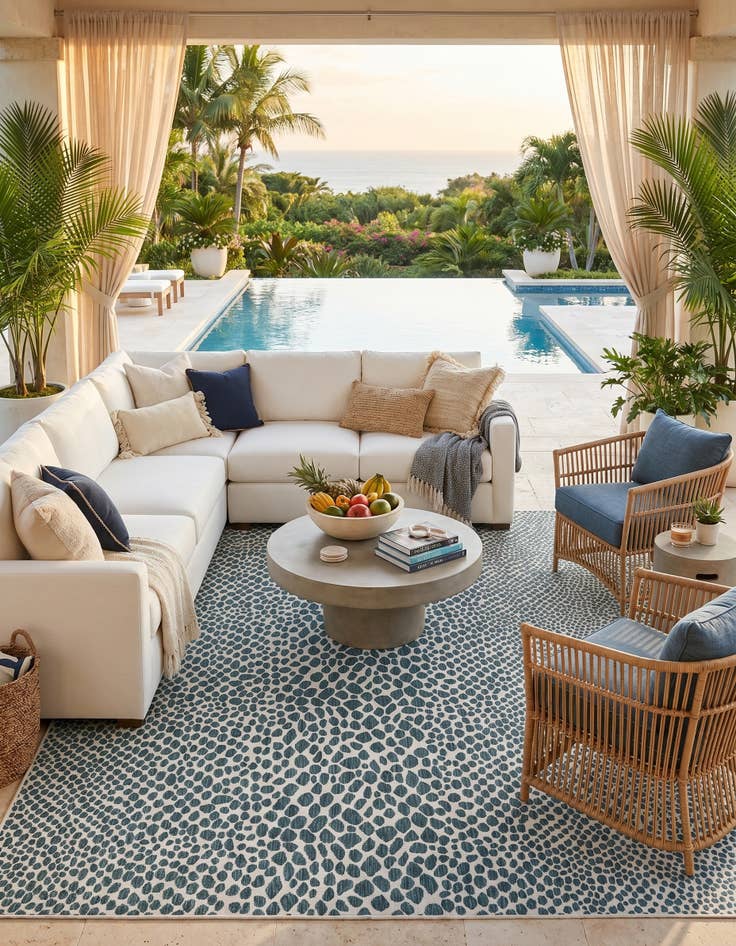 Detail image of 9' x 12' Easy-Clean Jill Zarin Cape Town Indoor / Outdoor Rug