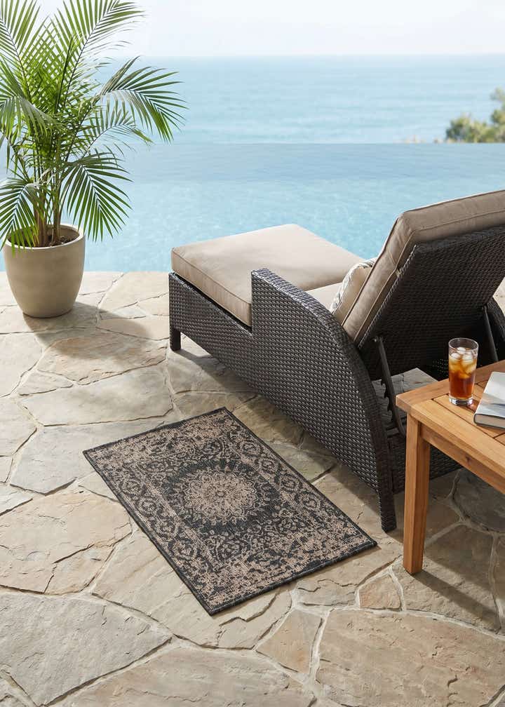 2' x 3' Easy-Clean Traditional Indoor / Outdoor Rug