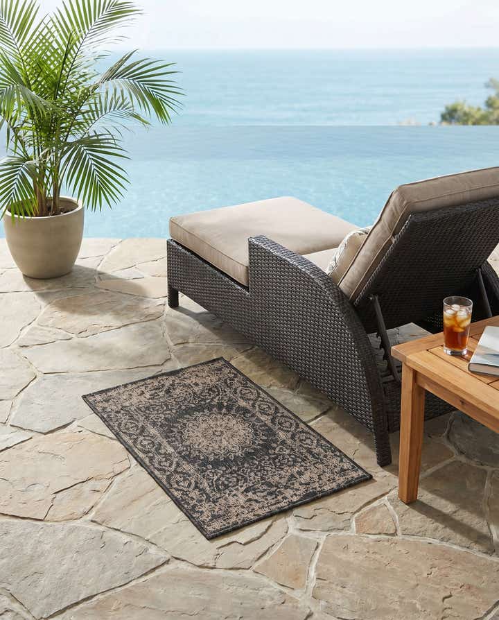 2' x 3' Easy-Clean Traditional Indoor / Outdoor Rug