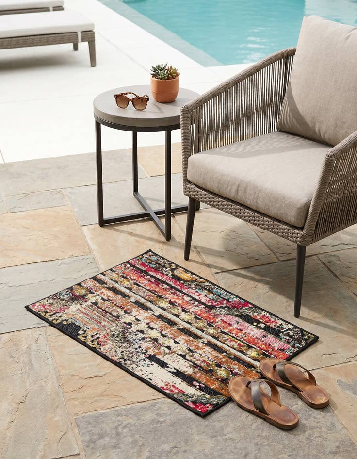Detail image of 2' x 3' Easy-Clean Casablanca Indoor / Outdoor Rug