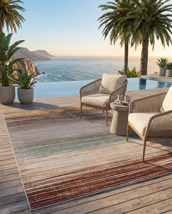 5' x 8' Easy-Clean Modern Indoor / Outdoor Rug