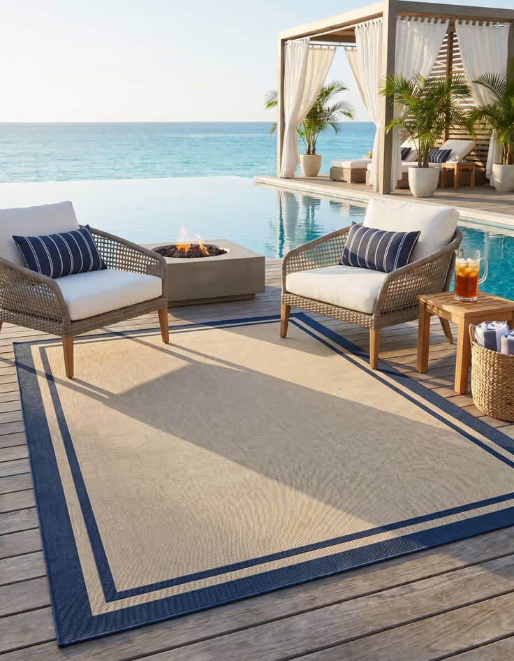 Detail image of 7' 10 x 10' Easy-Clean Aruba Indoor / Outdoor Rug