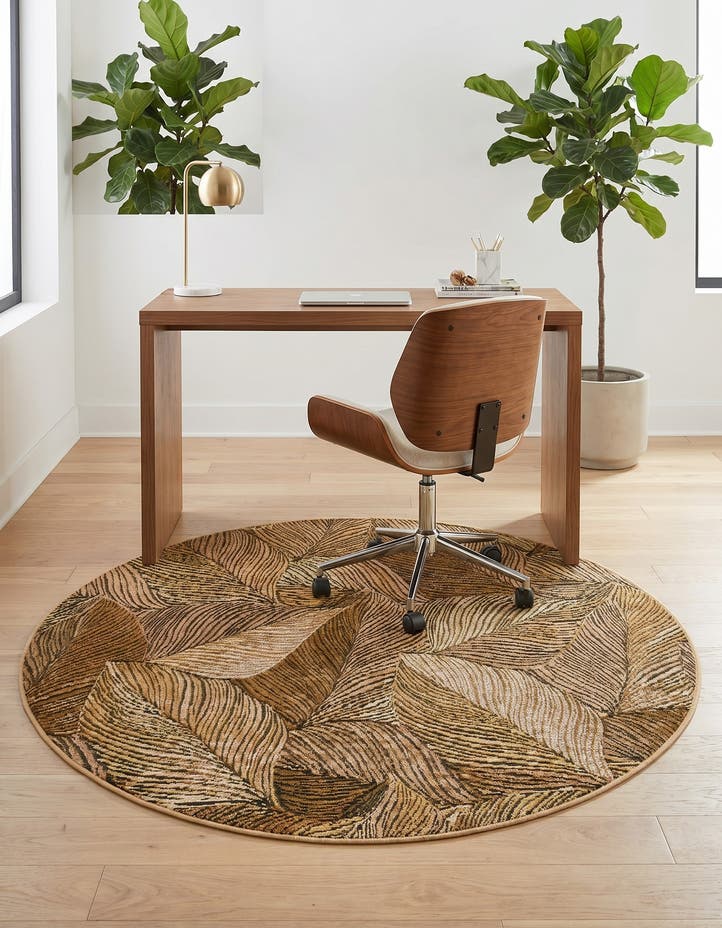 4' x 4' Easy-Clean Botanical Indoor / Outd...