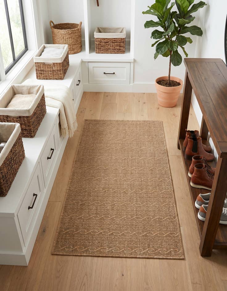 Detail image of 3' 3 x 5' Easy-Clean Modern Indoor / Outdoor Rug