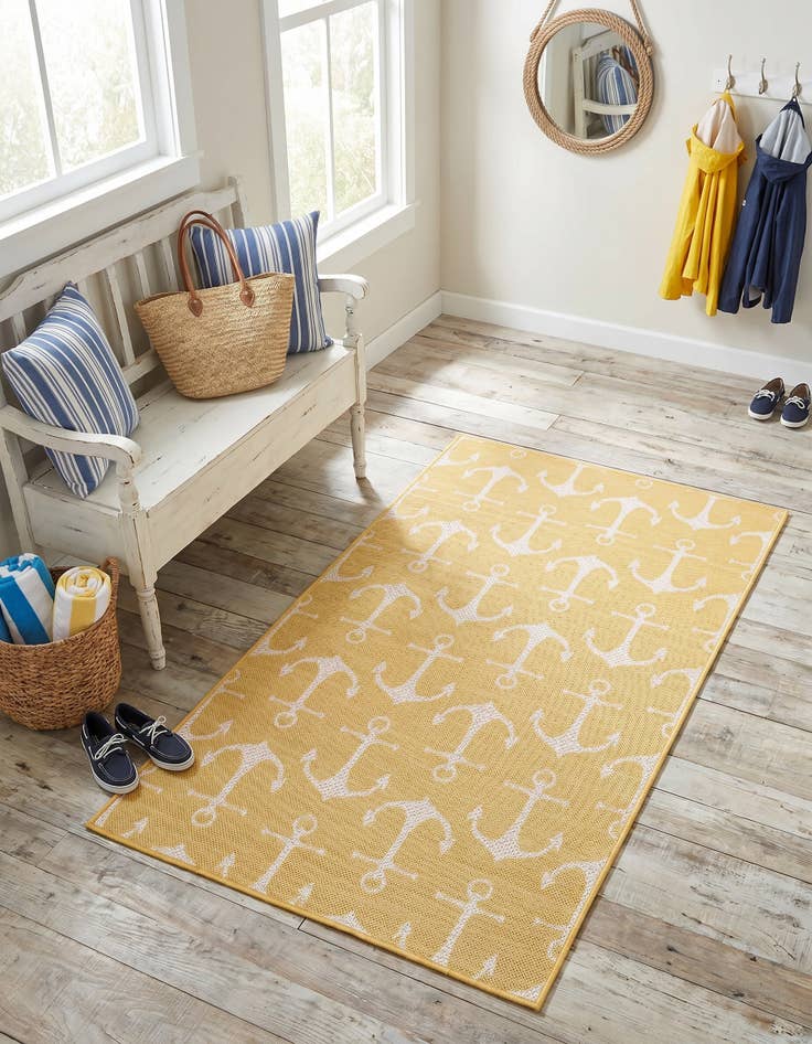 Detail image of 3' x 5' 3 Easy-Clean Coastal Indoor / Outdoor Rug