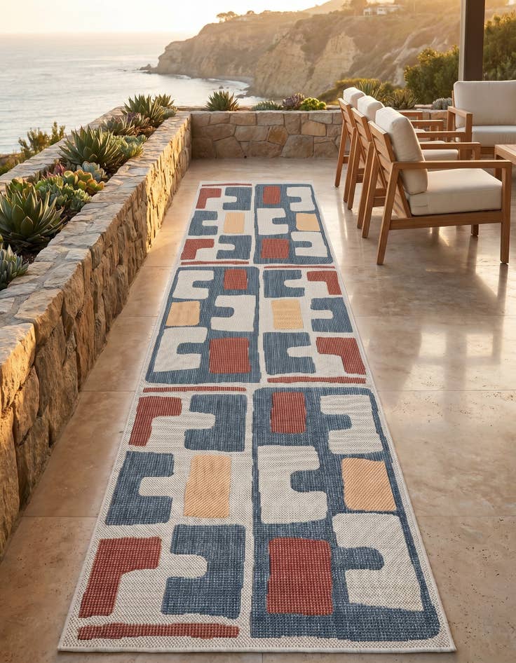 Detail image of 2' 7 x 12' Easy-Clean Baja Indoor / Outdoor Runner Rug