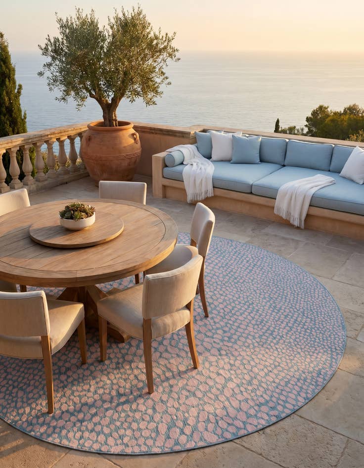 Detail image of 13' x 13' Easy-Clean Jill Zarin Cape Town Indoor / Outdoor Round Rug