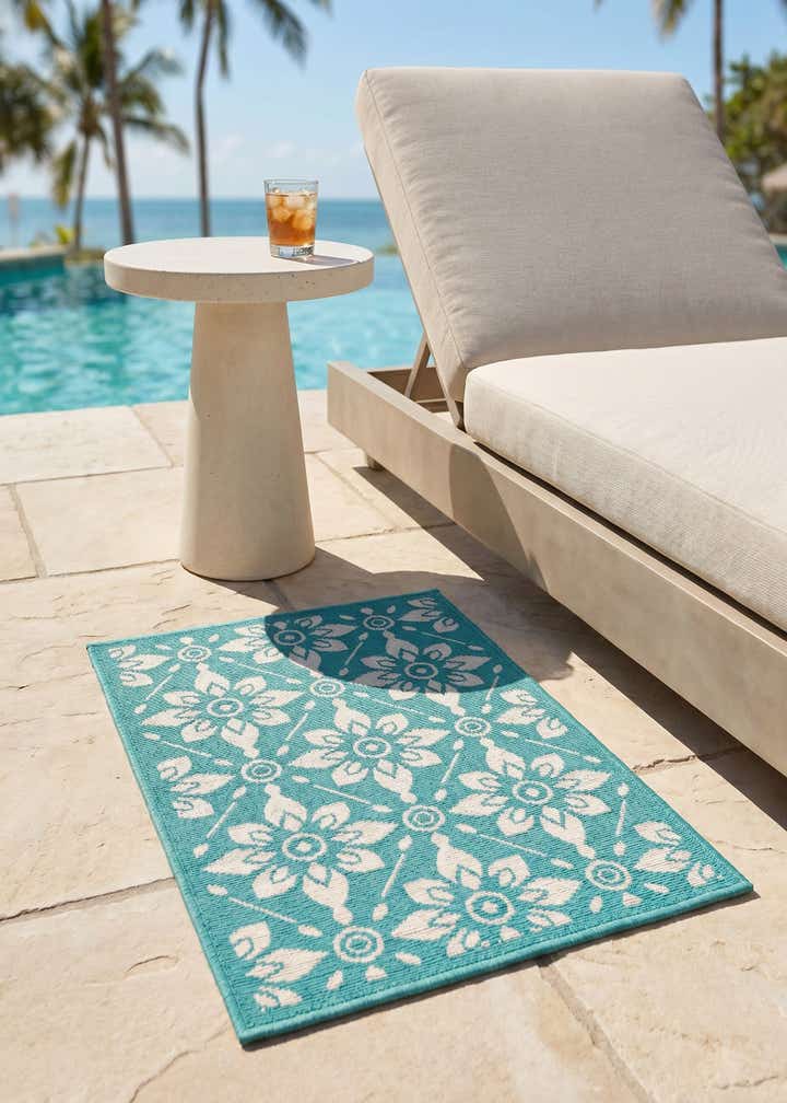 2' x 3' Easy-Clean Trellis Indoor / Outdoor Rug
