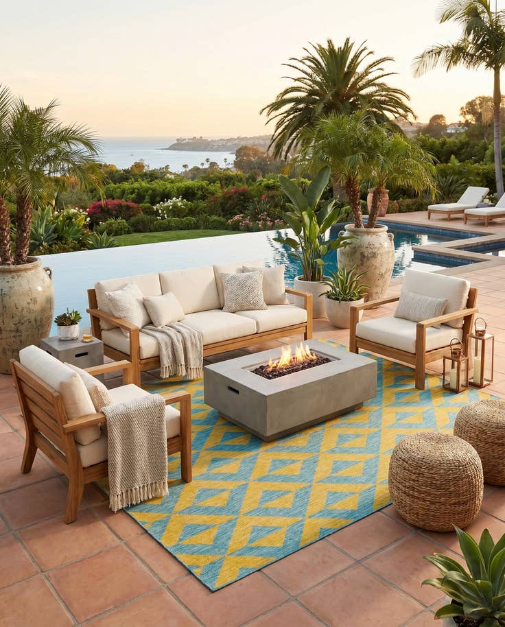 Detail image of 9' x 12' Easy-Clean Jill Zarin Napa Indoor / Outdoor Rug