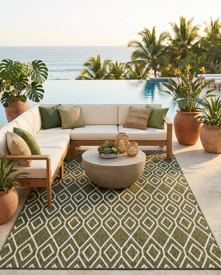 Detailansicht von 215cm x 305cm Leicht zu reinigen Jill Zarin Turks and Caicos Innen- / Aussenbereich Teppich