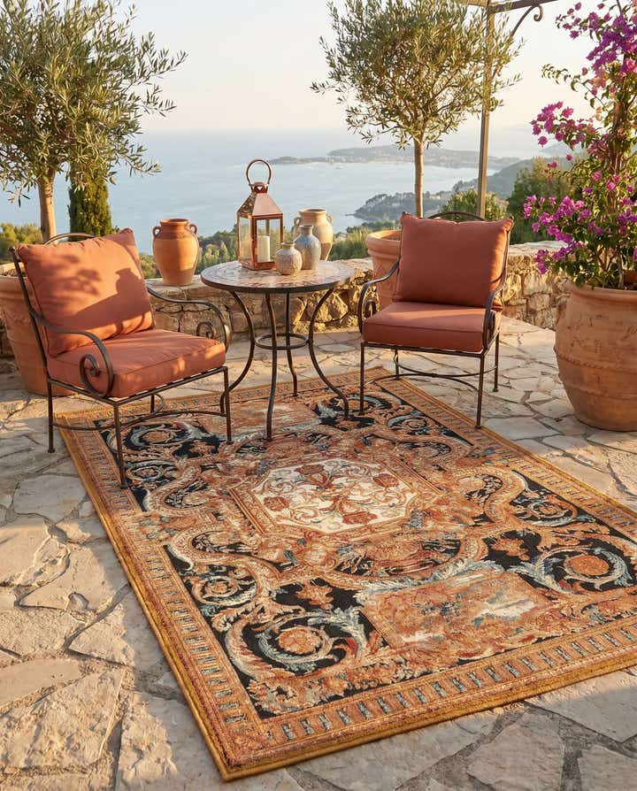 4' x 6' Easy-Clean Traditional Indoor / Outdoor Rug