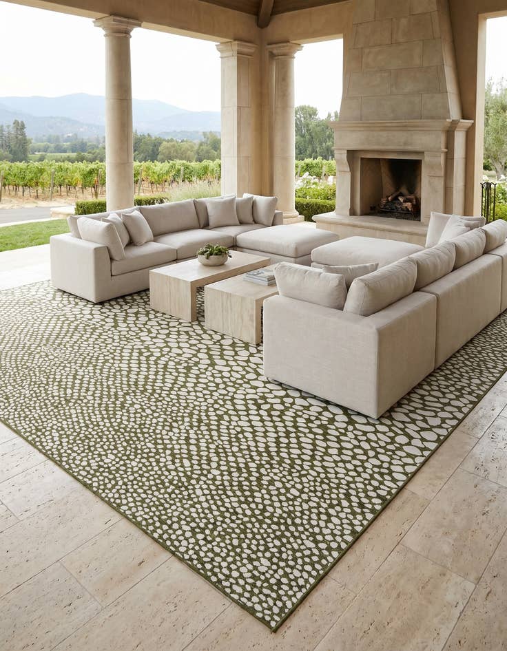 Detail image of 13' x 13' Easy-Clean Jill Zarin Cape Town Indoor / Outdoor Square Rug
