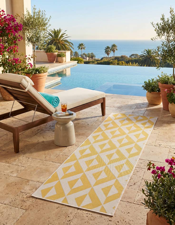 Detail image of 2' x 6' Easy-Clean Jill Zarin Napa Indoor / Outdoor Runner Rug