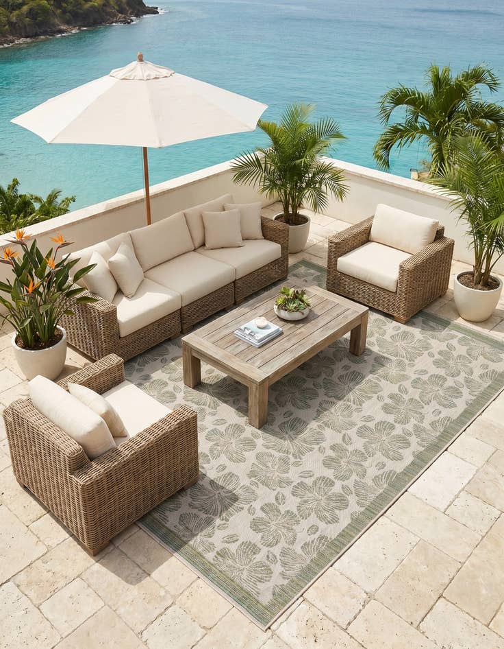 Detail image of 9' x 12' Easy-Clean Baja Indoor / Outdoor Rug