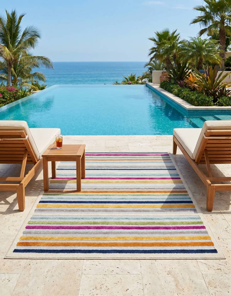 Detail image of 6' x 9' Easy-Clean Aruba Indoor / Outdoor Rug