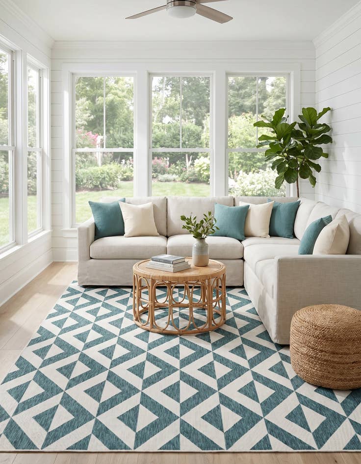 Detail image of 9' x 12' Easy-Clean Jill Zarin Napa Indoor / Outdoor Rug