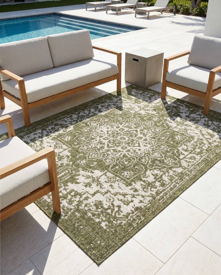 Detail image of 5' 3 x 8' Easy-Clean Jill Zarin Dubai Indoor / Outdoor Rug