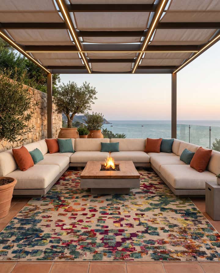 9' x 12' Easy-Clean Casablanca Indoor / Outdoor Rug