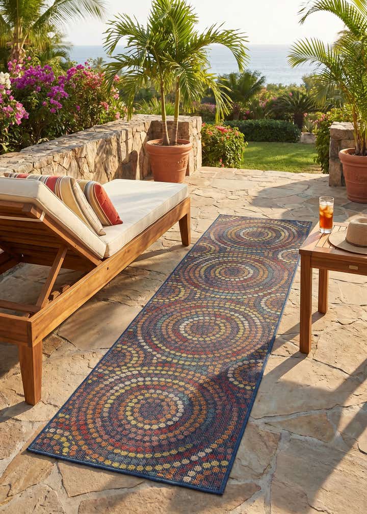 2' 7 x 10' Easy-Clean Baja Indoor / Outdoor Runner Rug