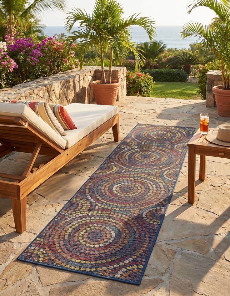 Detail image of 2' 7 x 10' Easy-Clean Baja Indoor / Outdoor Runner Rug