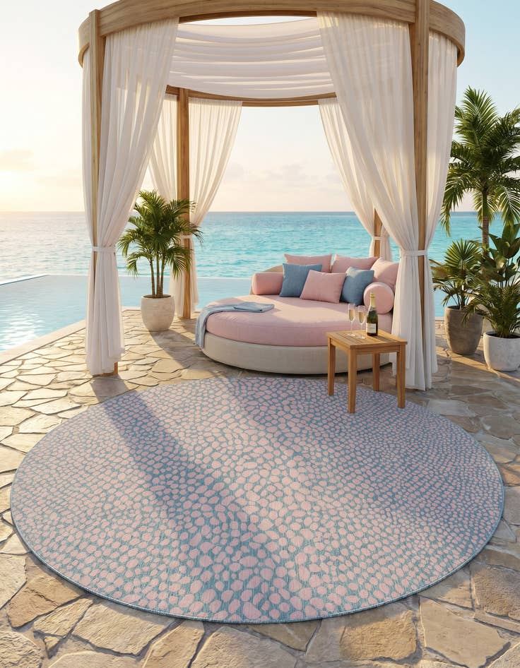 Detail image of 13' x 13' Easy-Clean Jill Zarin Cape Town Indoor / Outdoor Round Rug
