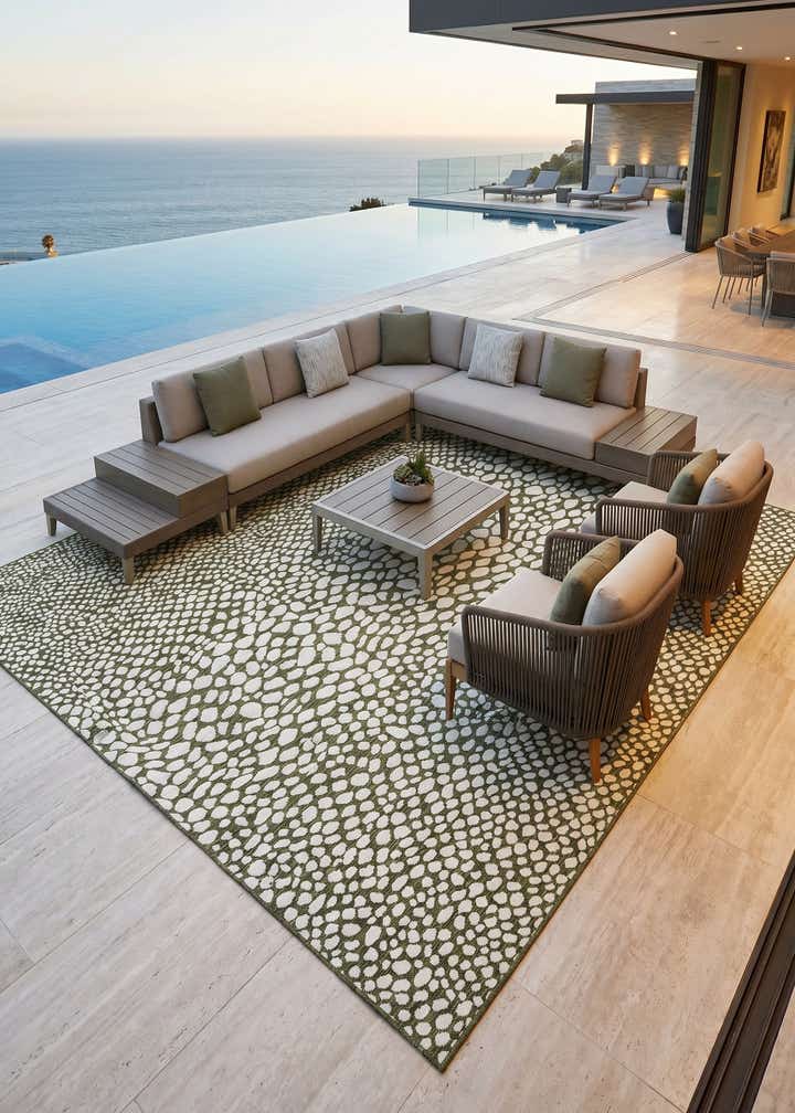 10' 8 x 10' 8 Easy-Clean Jill Zarin Cape Town Indoor / Outdoor Square Rug