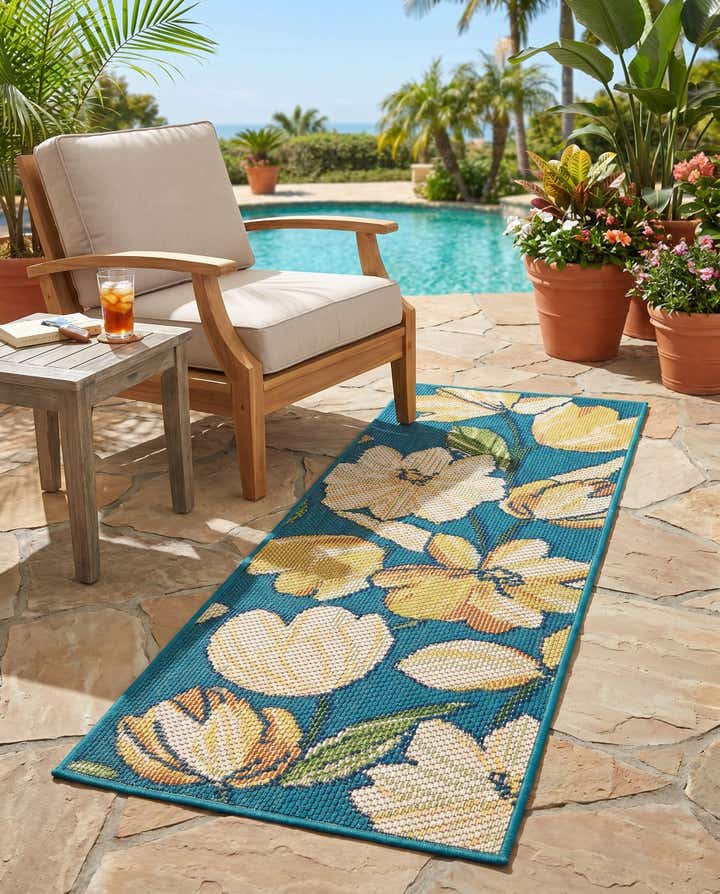 2' x 5' Easy-Clean Baja Indoor / Outdoor Runner Rug